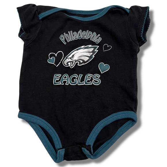 NFL Other - NFL Team Apparel Black and Green Eagles Onesie Size 18M